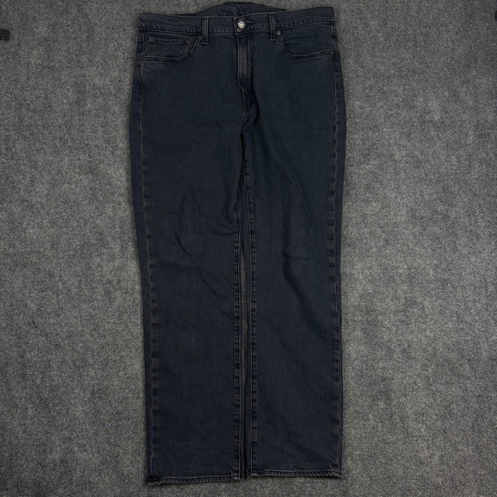 Levis Premium 514 Straight Fit Mens Jeans 38x32 Black Dark Wash 00514-2074